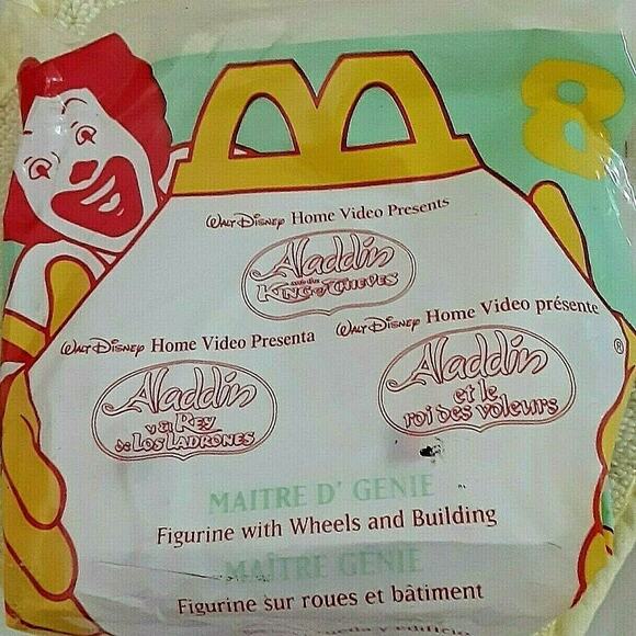 Disney Aladdin King of Thieves Maitre D’ Genie McDonalds Toy 1996 #8 Vintage - Picture 5 of 11